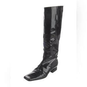 Vintage Fendi Riding Boots Patent Leather 39